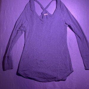 Women's Grey Long Sleeve Top